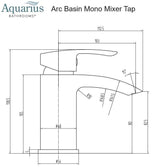 Aquarius Bathrooms Mono Basin Tap Aquarius Arc Mono Basin Mixer Tap with Waste