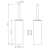Aquarius Bathrooms Toilet Brush Aquarius Lui Round Wall Mounted Toilet Brush Holder in Stainless Steel