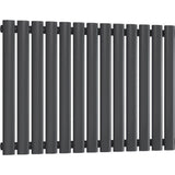 Aquarius Bathrooms Column Radiator 600 x 780mm Aquarius Athens Single Horizontal Column Radiator in Anthracite
