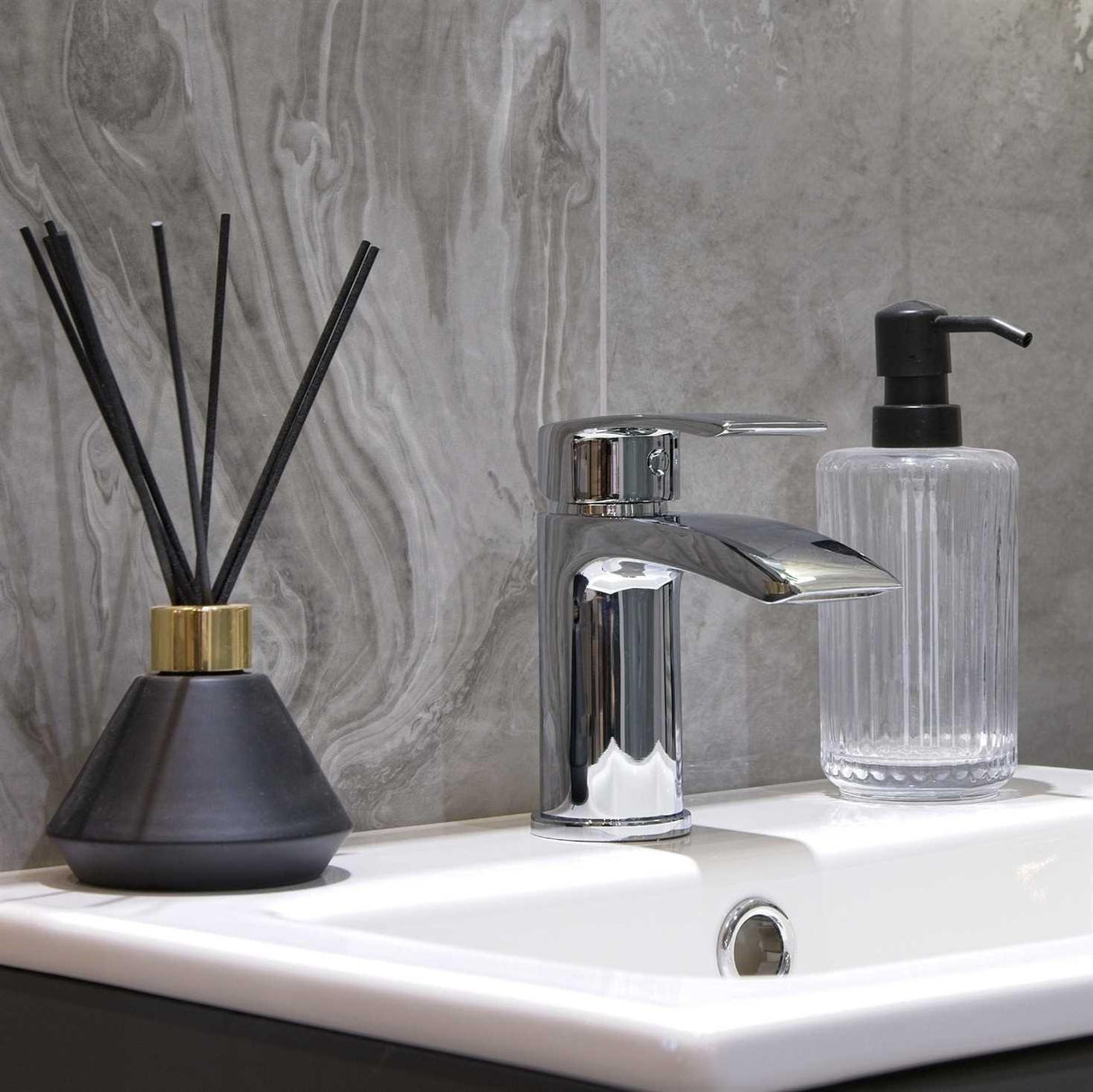 Aquarius Arc Mono Basin Mixer Tap with Waste