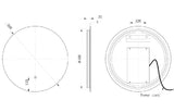 Aquarius Muse 500mm Round Back-Lit LED Illuminated Mirror