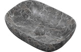 Aquarius Bathrooms Countertop Basin Aquarius V-Series 4 Luxury 0TH Vessel Wash Bowl 460mm Grey Marble Effect AQVS0072
