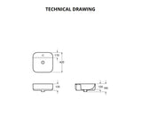 Aquarius Bathrooms Countertop Basin Aquarius JF-Series 420MM Countertop Basin 1TH White