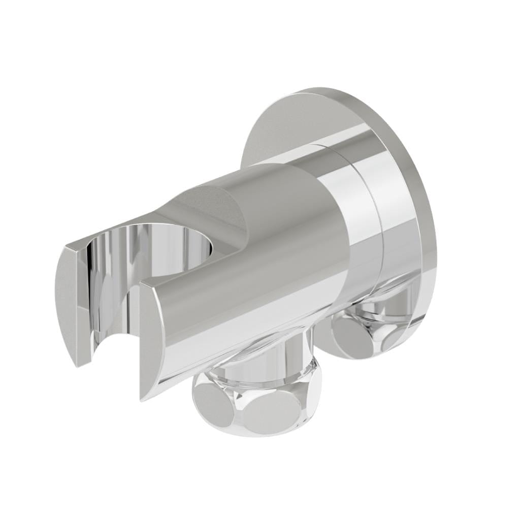 Aquarius Bathrooms Round Elbow Aquarius Modern Round Wall Elbow & Shower Handset Holder Chrome AQ601012