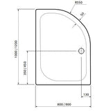 Aquarius Bathrooms Quadrant Shower Tray Aquarius Pluvia 45mm Stone Resin Offset Quadrant Shower Tray