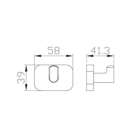 Aquarius Bathrooms Robe Hook Aquarius Auro Single Robe Hook in Brushed Brass