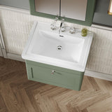 Aquarius Wall Mounted Vanity Unit Aquarius Leighton 600mm Wall Mounted One Drawer Vanity Unit with Basin
