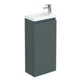 Aquarius Bathrooms Floor Standing Vanity Unit 400mm Aquarius Halite Waterproof Grey Vanity Unit and 1TH Basin