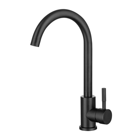 Aquarius Bathrooms Kitchen Tap Aquarius TrueCook Series 92 Black Single Lever Kitchen Mixer Tap AQTK092MB