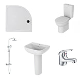 Aquarius Bathrooms Complete Bathroom Suite Aquarius Urbano Complete Shower Suite (with 900mm Quadrant Enclosure)