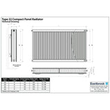 Aquarius Bathrooms Bathroom Heating Aquarius Type 22 Compact Panel Radiator in Gloss White