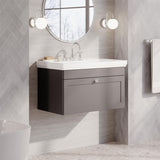 Aquarius Bathrooms Wall Mounted Vanity Unit Aquarius Leighton 800mm Wall Mounted One Drawer Vanity Unit with Basin