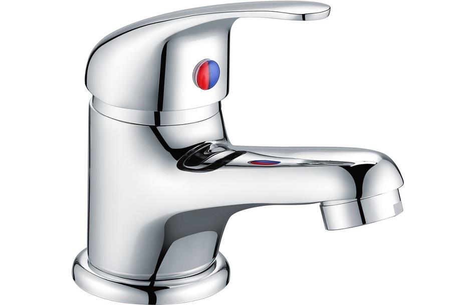 Aquarius QualEco Cloakroom Basin Mixer Tap with Waste in Chrome