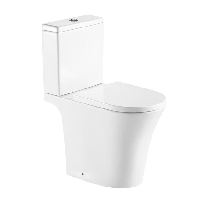 Aquarius Bathrooms Close Coupled Toilet Aquarius K-Series Rimless Comfort Height Close Coupled Toilet with Soft Close Seat