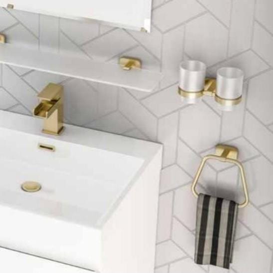 Aquarius Bathrooms Towel Ring Aquarius Auro Towel Ring in Brushed Brass