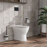 Aquarius Bathrooms Back To Wall Toilet Aquarius Vista Rimless Back to Wall Toilet with Soft Close Seat