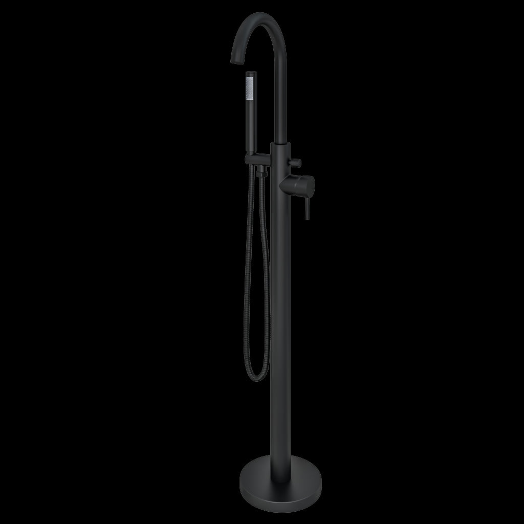 Aquarius Curve Floorstanding Bath Shower Mixer Black AQ791002