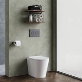 Aquarius Bathrooms Back To Wall Toilet Aquarius Metric Rimless Back to Wall Toilet with Soft Close Seat