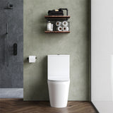 Aquarius Bathrooms Close Coupled Toilet Aquarius Metric Rimless Back to Wall Close Coupled Toilet with Soft Close Seat