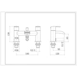 Aquarius Bathrooms Bath Shower Mixer Aquarius Niagara Waterfall Bath Shower Mixer with Kit