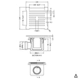 Aquarius Bathrooms Shower Tray Waste Aquarius Urbano 90mm Shower Waste with Square Grill for 32mm Slimline Trays
