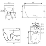 Aquarius Bathrooms Close Coupled Toilet Aquarius Emma Rimless ProFlush Short Projection Fully Shrouded Close Coupled Toilet with Soft Close Seat