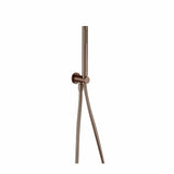 Aquarius Bathrooms Shower Handset Brushed Bronze Aquarius RainLux Integrated Outlet Round Handheld Shower Kit