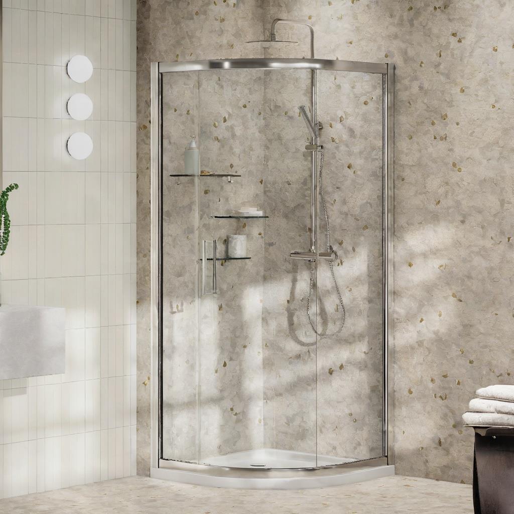 Aquarius Pluvia 8mm Quadrant Single Sliding Shower Door