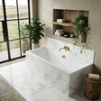 Aquarius Bathrooms Double Ended Bath 1700 x 750mm Aquarius Leven Square Double Ended Bath With Legs Set