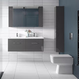 Aquarius Bathrooms Back to Wall Toilet Aquarius Squared Close Back to Wall Toilet with Soft Close Seat