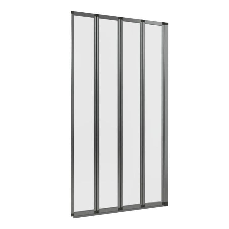 Aquarius Bathrooms Bath Screen Aquarius LevAqua Framed Four Panel Folding Bath Screen in Chrome