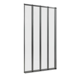 Aquarius Bathrooms Bath Screen Aquarius LevAqua Framed Four Panel Folding Bath Screen in Chrome