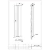 Aquarius Bathrooms Column Radiator Aquarius Athens Single Vertical Column Radiator in White