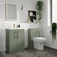 Aquarius WC Back To Wall Unit Satin Green Aquarius Brisbane 500mm WC Toilet Back to Wall Unit