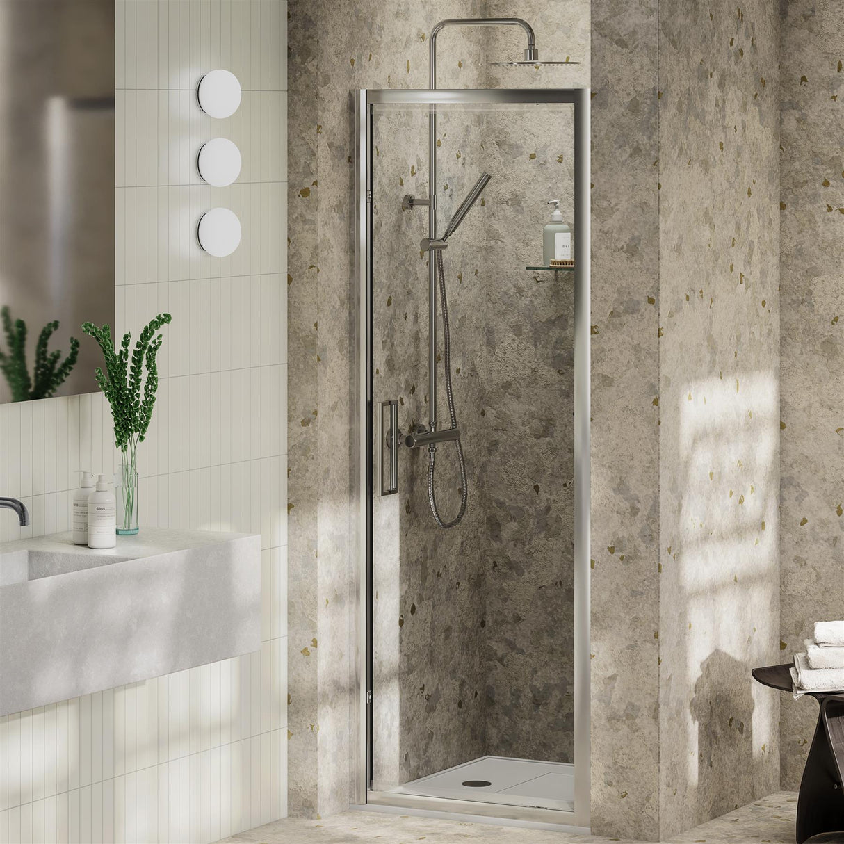 Aquarius Pluvia 8mm Pivot Shower Door