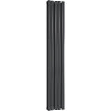 Aquarius Bathrooms Column Radiator 1800 x300mm / Anthracite Aquarius Athens Double Vertical Column Radiator