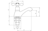 Aquarius Timeless Crosshead Basin Pillar Taps in Chrome