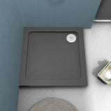 Aquarius Bathrooms Square Shower Tray Aquarius Urbano Square 45mm Stone Resin Shower Tray in Slate Grey