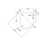 Aquarius Urbano Quadrant 45mm Stone Resin Shower Tray in White