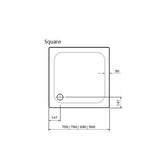 Aquarius Bathrooms Square Shower Tray Aquarius Pluvia 45mm Stone Resin Square Shower Tray