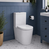 Aquarius Bathrooms Close Coupled Toilet Aquarius Emma Rimless ProFlush Short Projection Fully Shrouded Close Coupled Toilet with Soft Close Seat