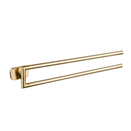 Aquarius Bathrooms Towel Rail Aquarius Auro Double Split Towel Rail Brushed Brass AQAU52456