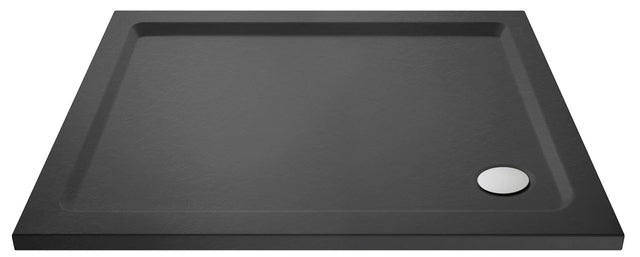 Aquarius Bathrooms Rectangle Shower Tray Aquarius Urbano Rectangular 45mm Stone Resin Shower Tray in Slate Grey