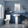 Aquarius Bathrooms Pedestal Basin Aquarius Paragon 600mm 1 Tap Hole Basin with Full Pedestal