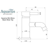 Aquarius Bathrooms Cloakroom Tap Aquarius Zanelli Mini Mono Basin Mixer Tap with Waste in Brushed Bronze