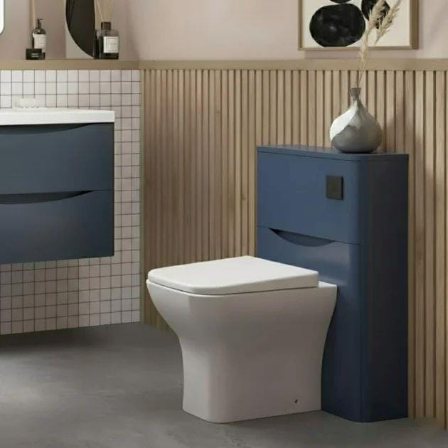 Aquarius Bathrooms WC Unit Blue Aquarius Seren 550mm WC Unit