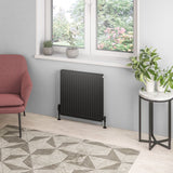 Aquarius Bathrooms Type 21 600 x 600 Aquarius Type 21 Compact Panel Radiator In Matt Black
