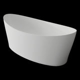 Aquarius Bathrooms Freestanding Bath Aquarius Orta Freestanding Stone Bath in Gloss White 1600mm