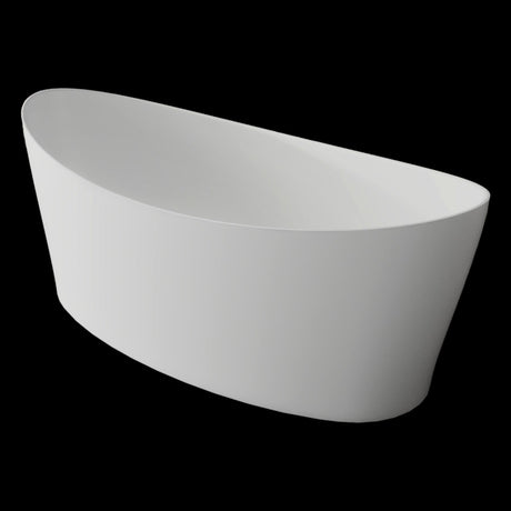 Aquarius Bathrooms Freestanding Bath Aquarius Orta Freestanding Stone Bath in Gloss White 1600mm