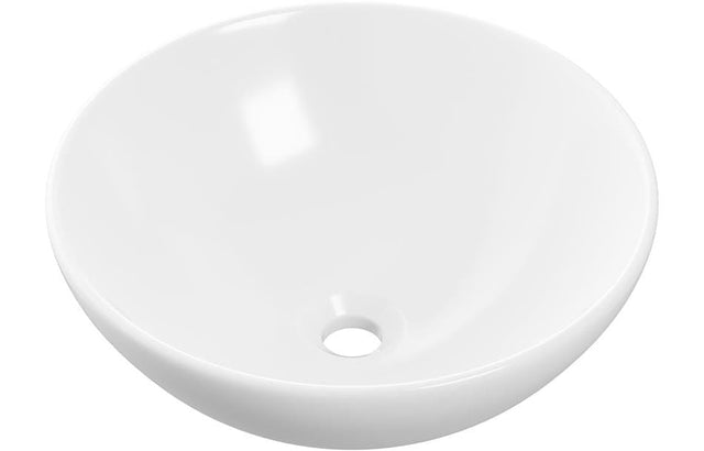 Aquarius Bathrooms Countertop Basin Aquarius V-Series 5 Round 0TH Vessel Wash Bowl 410mm White AQVS0054
